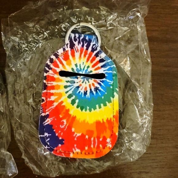 Tie-Dye Hand Sanitizer Keyring Holder - Picture 1 of 2